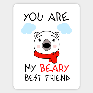 Bear Lover Best Friends Quote Sticker